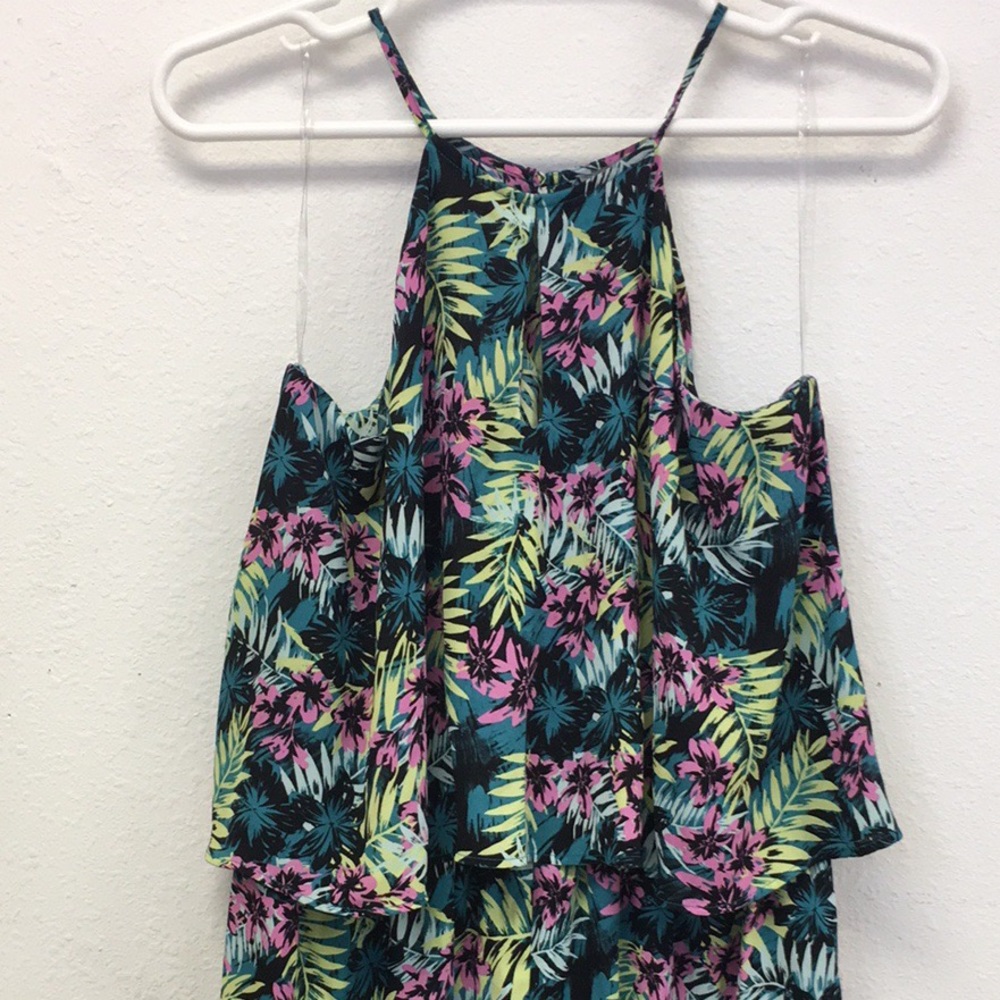 Spaghetti strap shorts romper